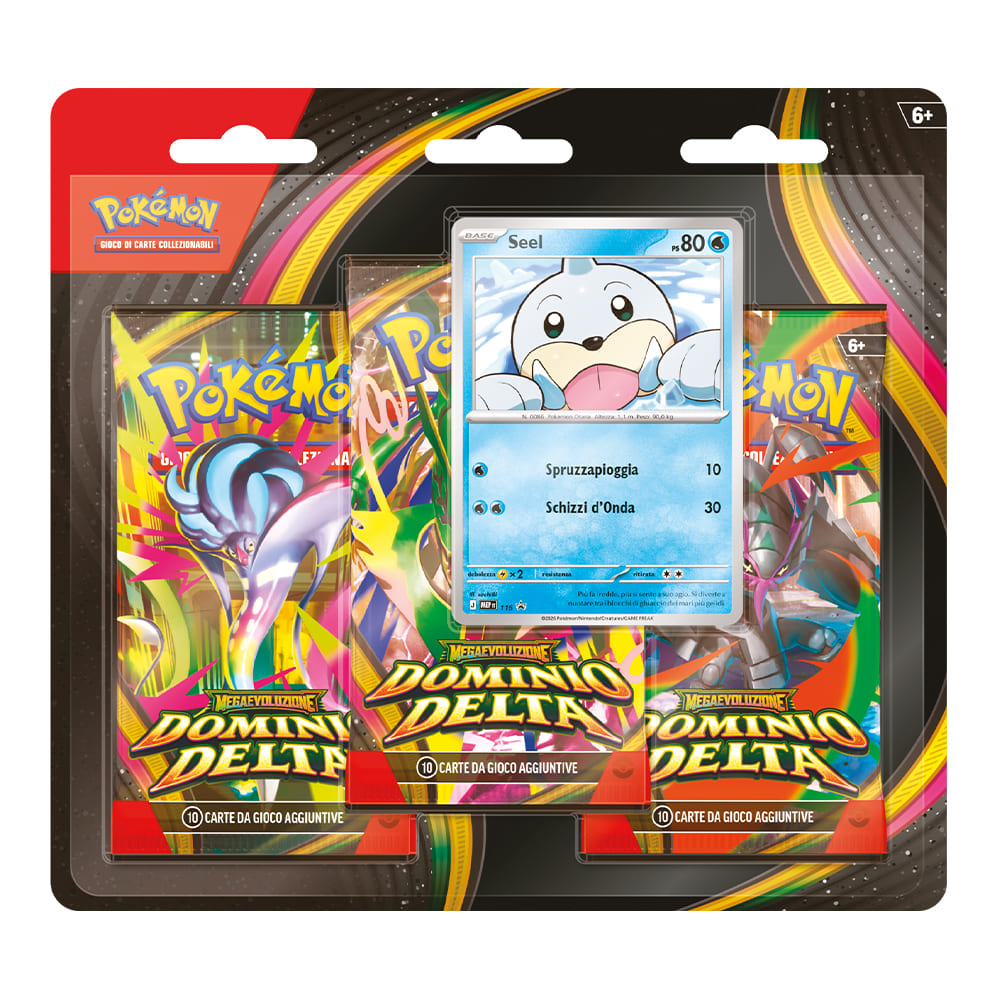 Pokémon Dominio Delta blister Seel 3 bustine ITA
