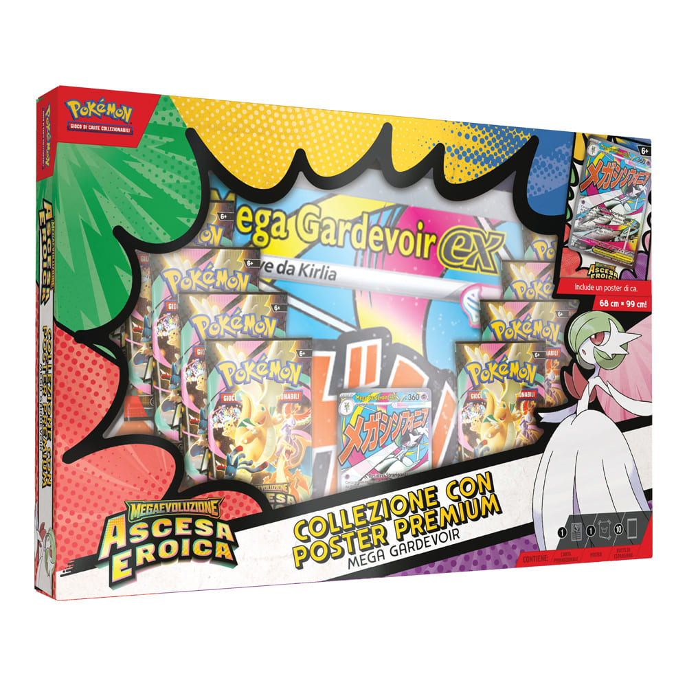 Pokemon Ascesa Eroica Collezione Speciale con poster premium Mega Gardevoir versione Italiano