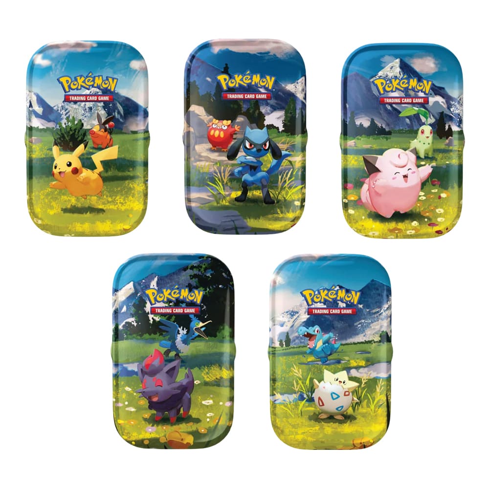 Pokémon Ascesa Eroica Mini Tin ITA cinque grafiche assortite