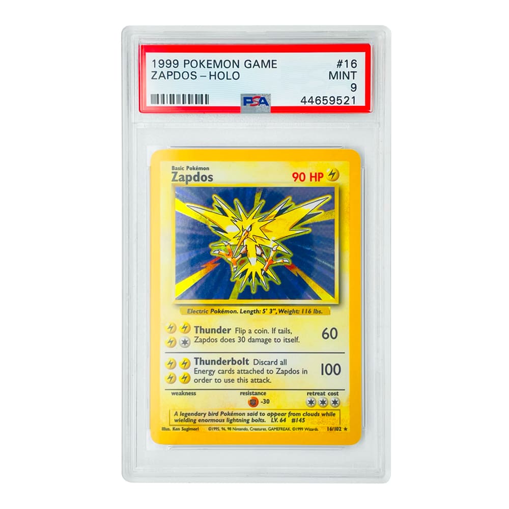 Zapdos Holo 16/102 PSA 9 versione Inglese