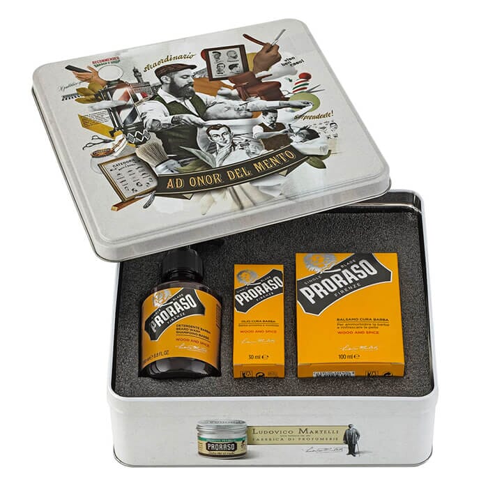 Proraso set beard Wood and Spice in metal box collection