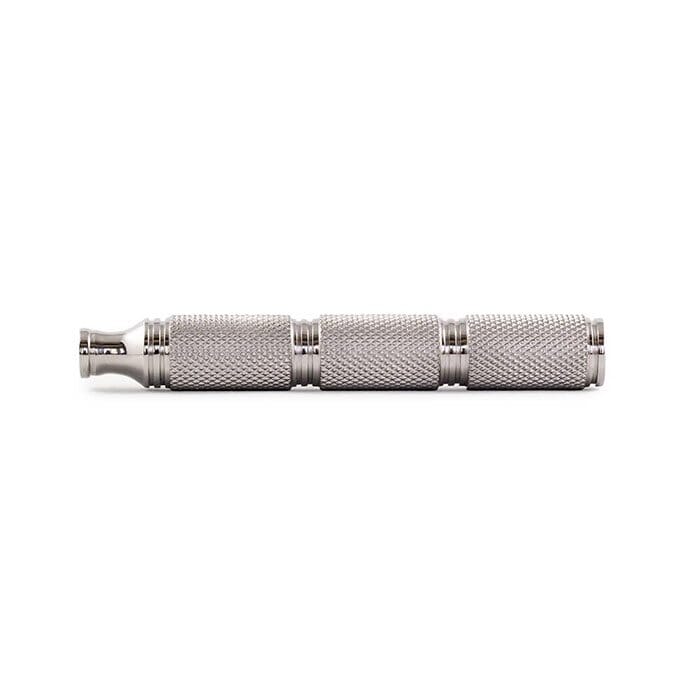 Razorock handle for safety razor 90mm super knurl stainless steel 316l