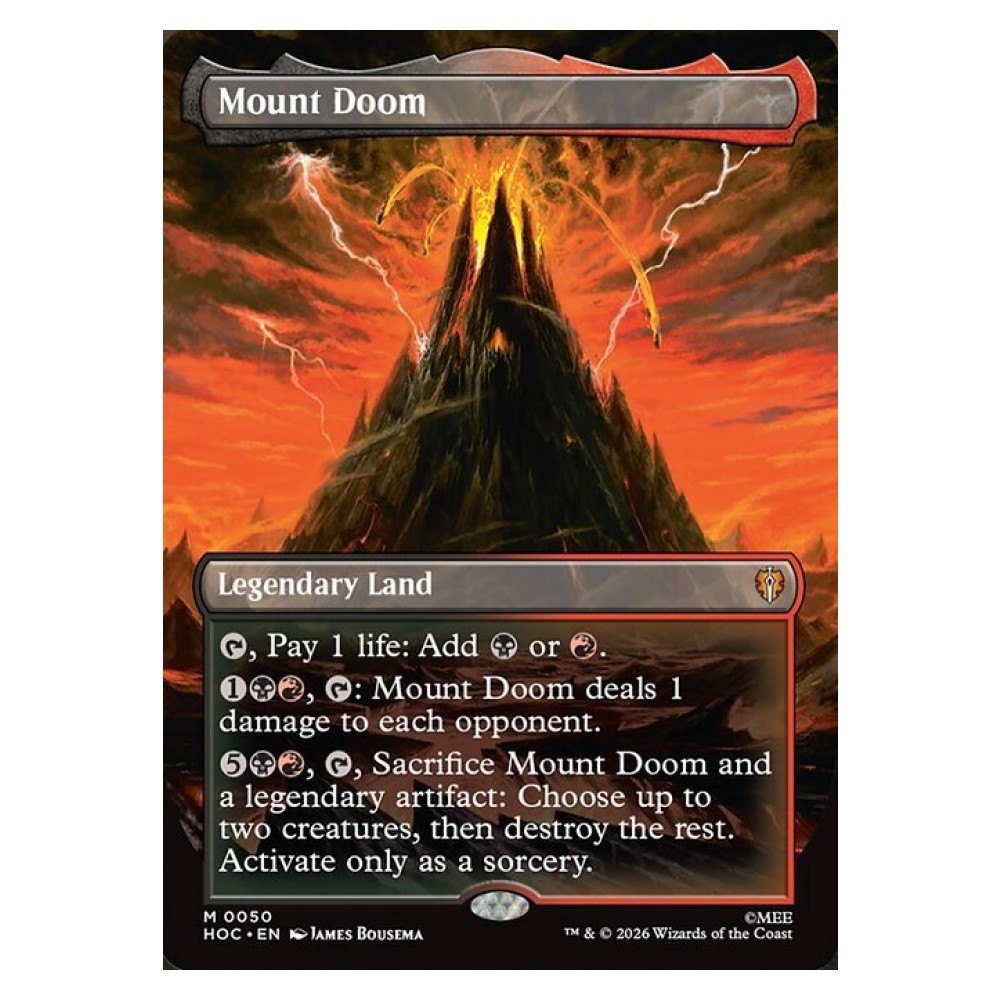 401532 mount doom borderless commander the hobbit CarteMagic Mount Doom