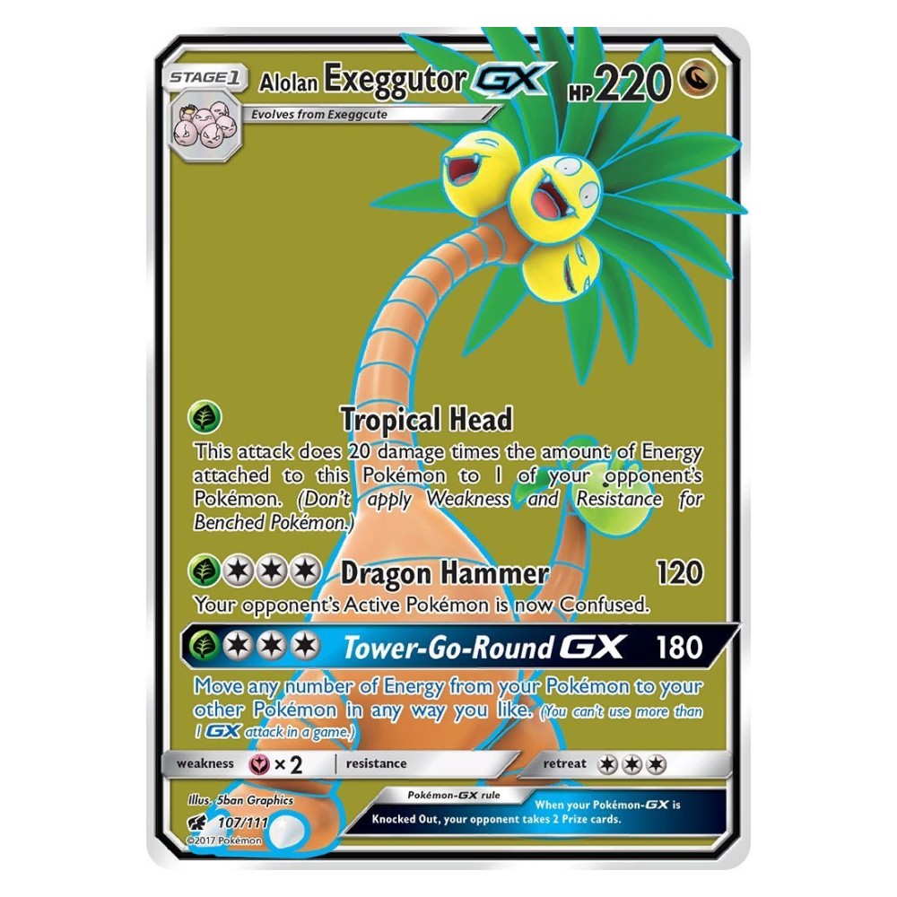 Alolan Exeggutor GX - Ultra Rare 107/111 Exeggutor di Alola GX - Ultra Rare 107/111