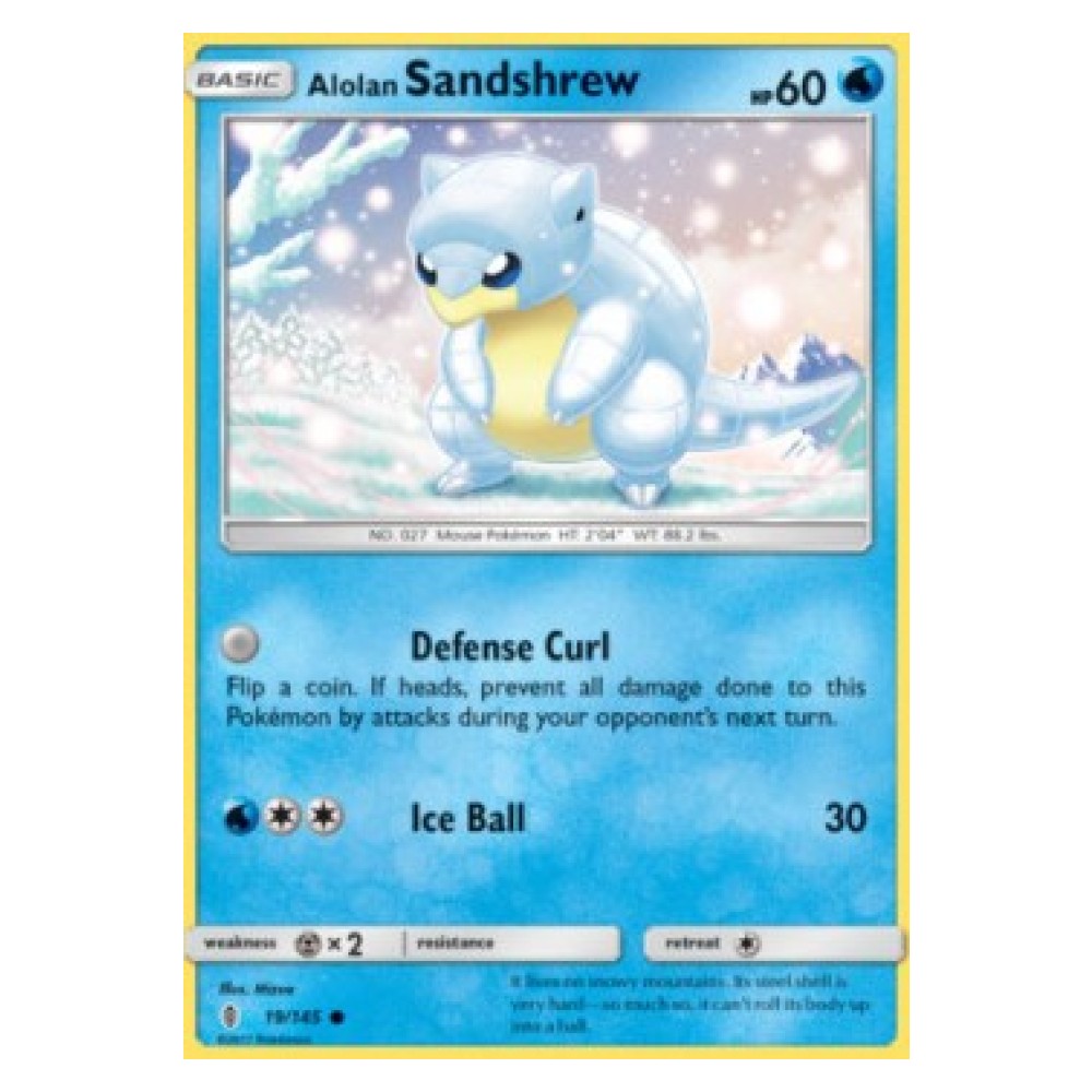 Alolan Sandshrew - 19/145 Sandshrew di Alola - 19/145