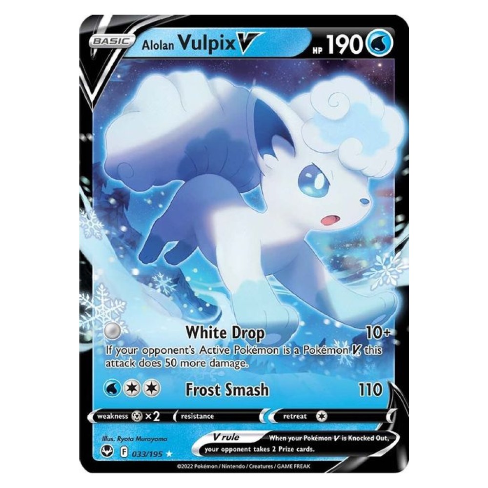 Alolan Vulpix V - Ultra Rare 033/195 Vulpix di Alola V - Ultra Rare 033/195