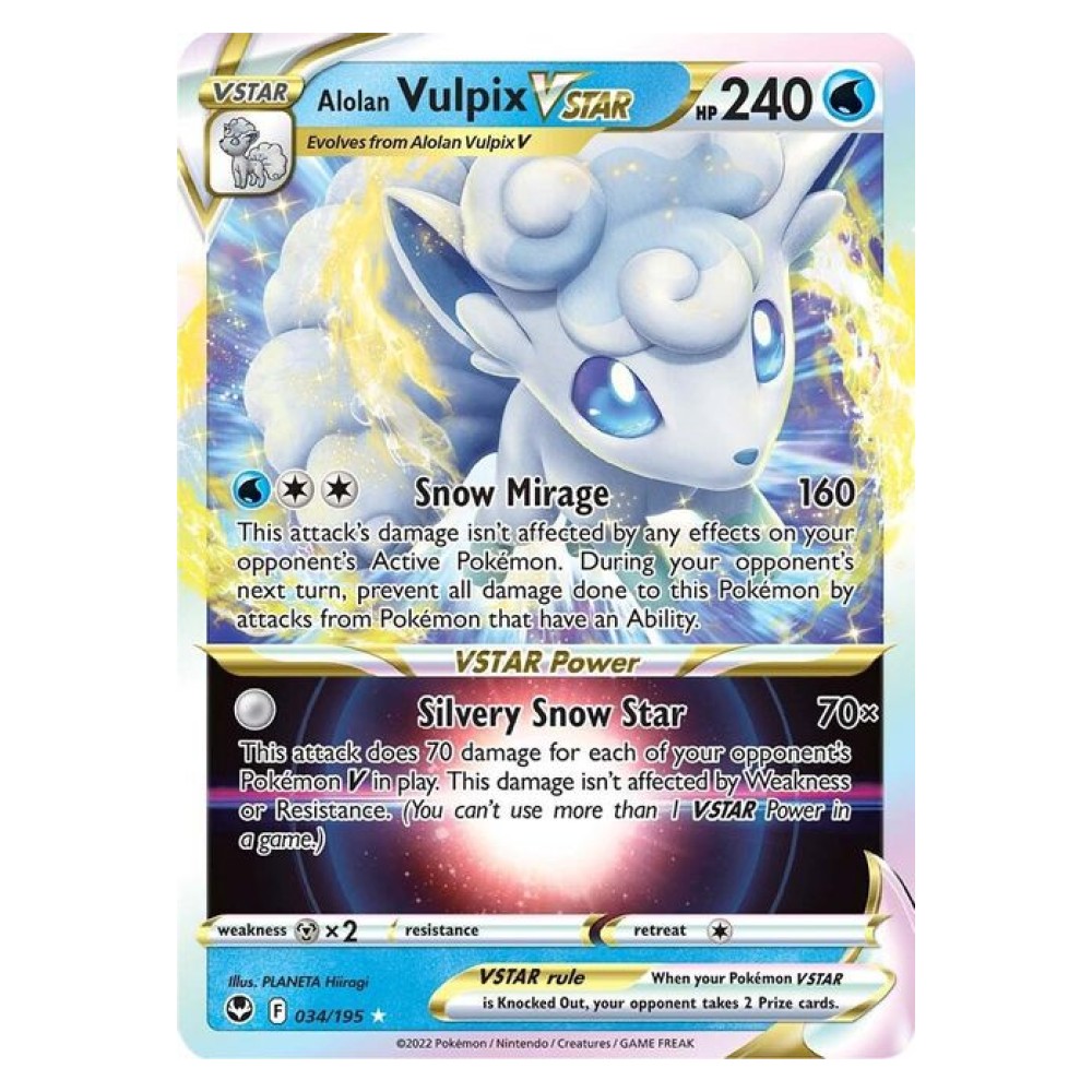 Alolan Vulpix VSTAR - Ultra Rare 034/195 Vulpix di Alola V ASTRO - Ultra Rare 034/195