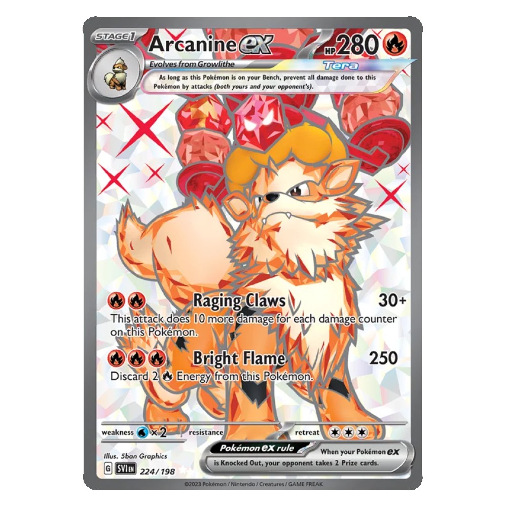 Arcanine ex - Ultra Rare 224/198 