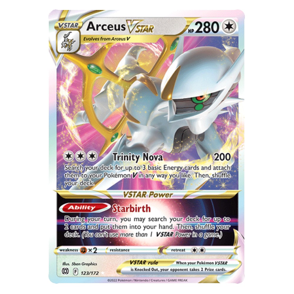 Arceus VSTAR - Ultra Rare 123/172 Arceus V ASTRO - Ultra Rare 123/172
