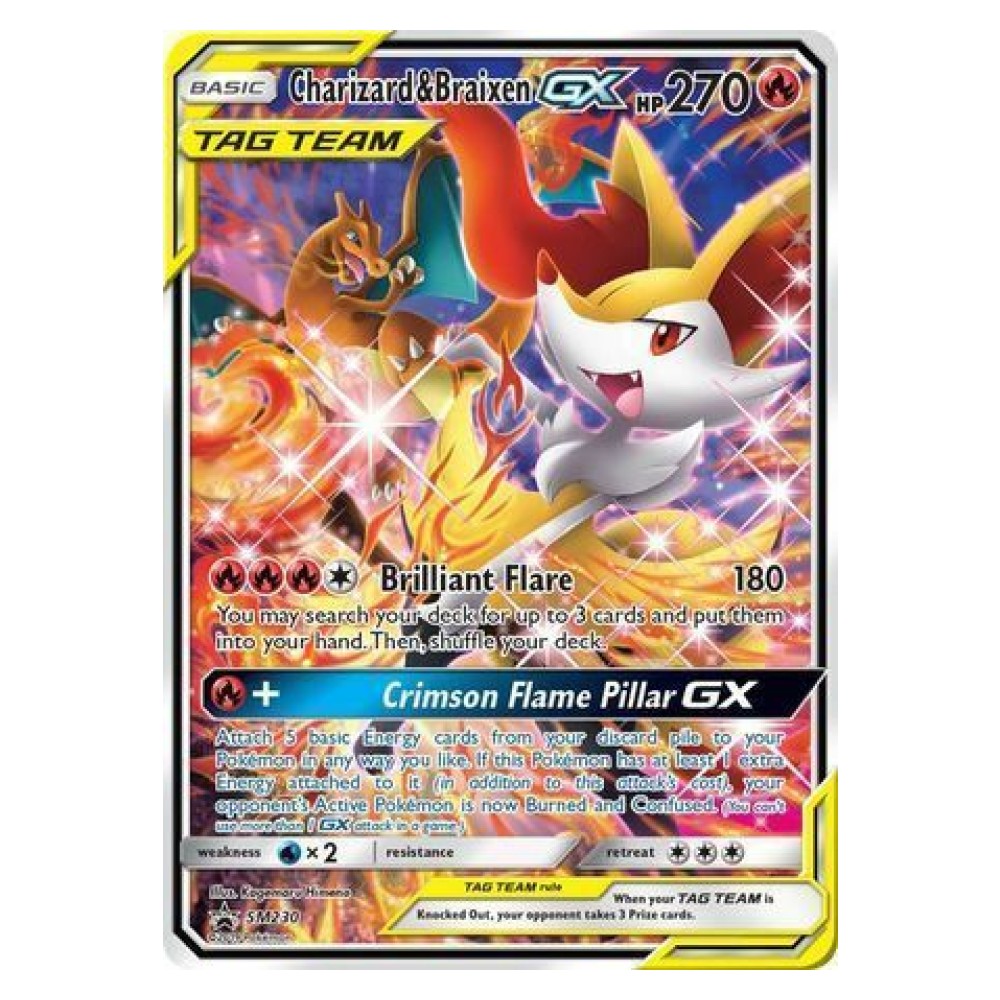 Charizard & Braixen GX - Holo Promo SM230 