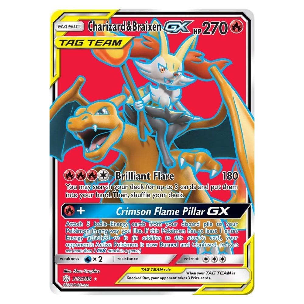 Charizard & Braixen GX - Secret Rare | 212/236 