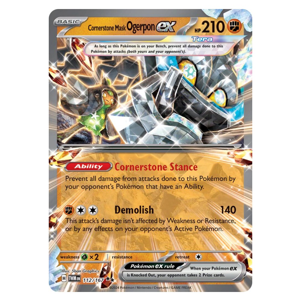 Cornerstone Mask Ogerpon ex - 112/167 Ogerpon Maschera Fondamenta ex - 112/167