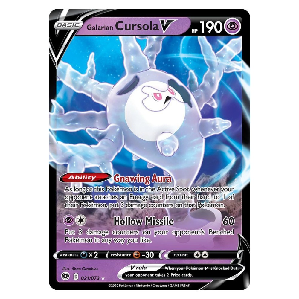 Galarian Cursola V - 021/073 Galarian Cursola V [Gnawing Aura | Hollow Missile] - 021/073