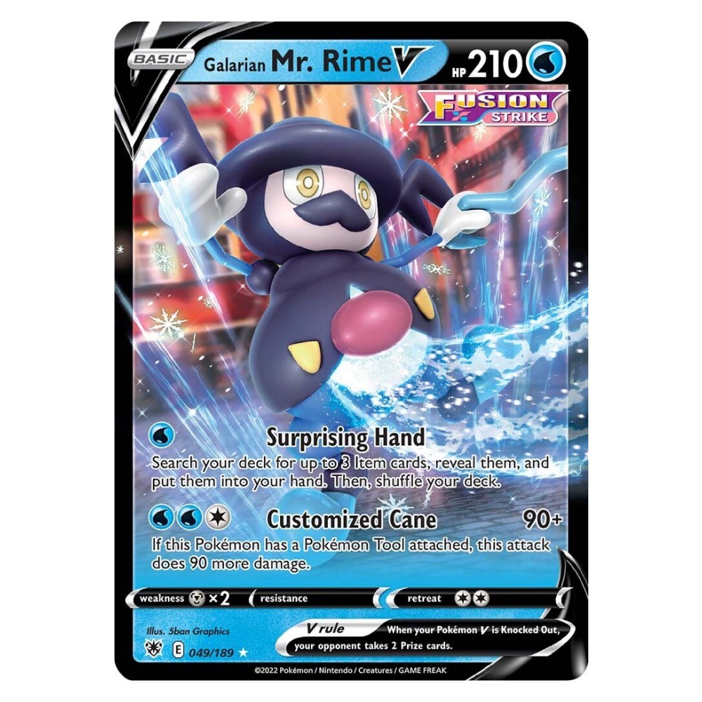 Galarian Mr. Rime V - Ultra Rare 049/189 Mr. Rime di Galar V [Surprising Hand | Customized Cane] - Ultra Rare 049/189