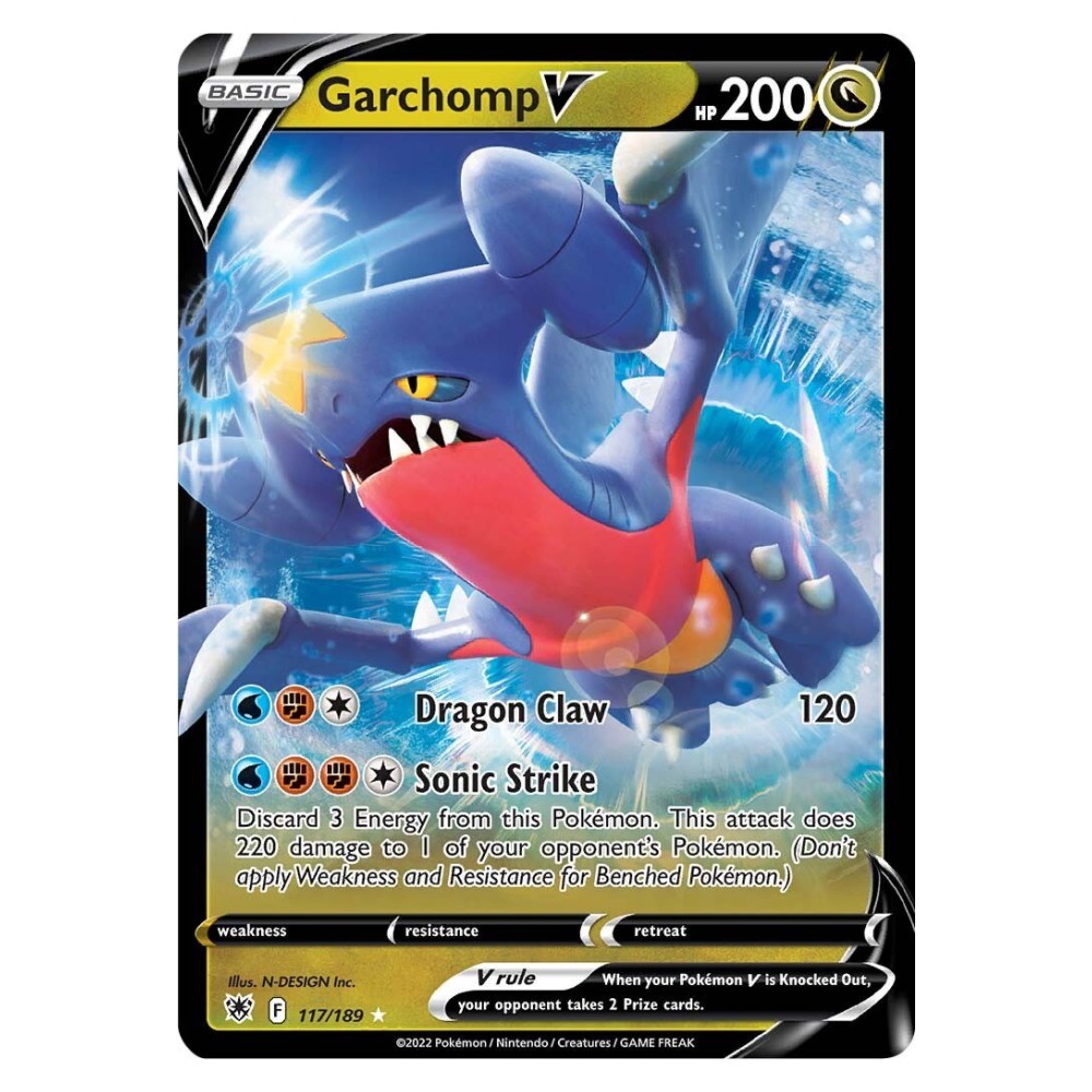 Garchomp V - Ultra Rare 117/189 Garchomp V [Dragon Claw | Sonic Strike] - Ultra Rare 117/189