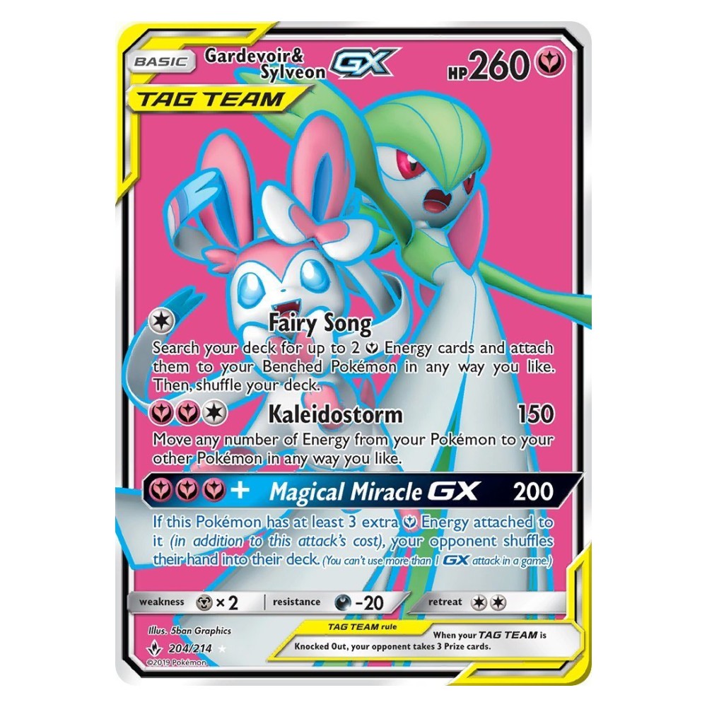 Gardevoir & Sylveon GX - Ultra Rare | 204/214 Gardevoir e Sylveon GX ALLEATI - Ultra Rare | 204/214