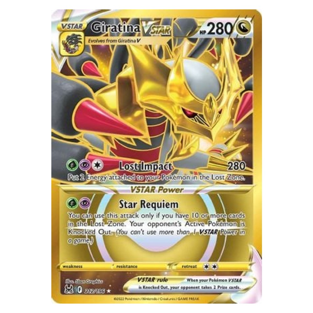 Giratina VSTAR - Secret Rare 212/196 Giratina V ASTRO [Lost Impact | Star Requiem] - Secret Rare 212/196