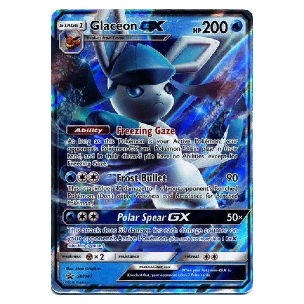 Glaceon GX - Holo Promo SM147 Glaceon GX [Freezing Gaze | Frost Bullet | Polar Spear GX] - Holo Promo SM147