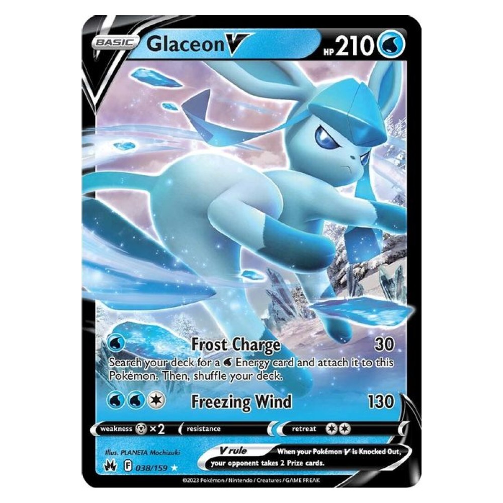 Glaceon V - Ultra Rare 038/159 Glaceon V [Frost Charge | Freezing Wind] - Ultra Rare 038/159