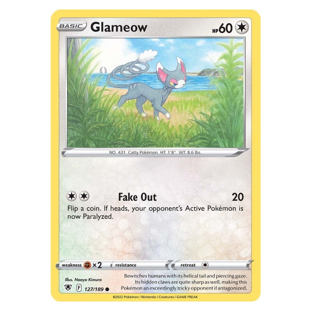 Glameow - 127/189 Glameow [Fake Out] - 127/189