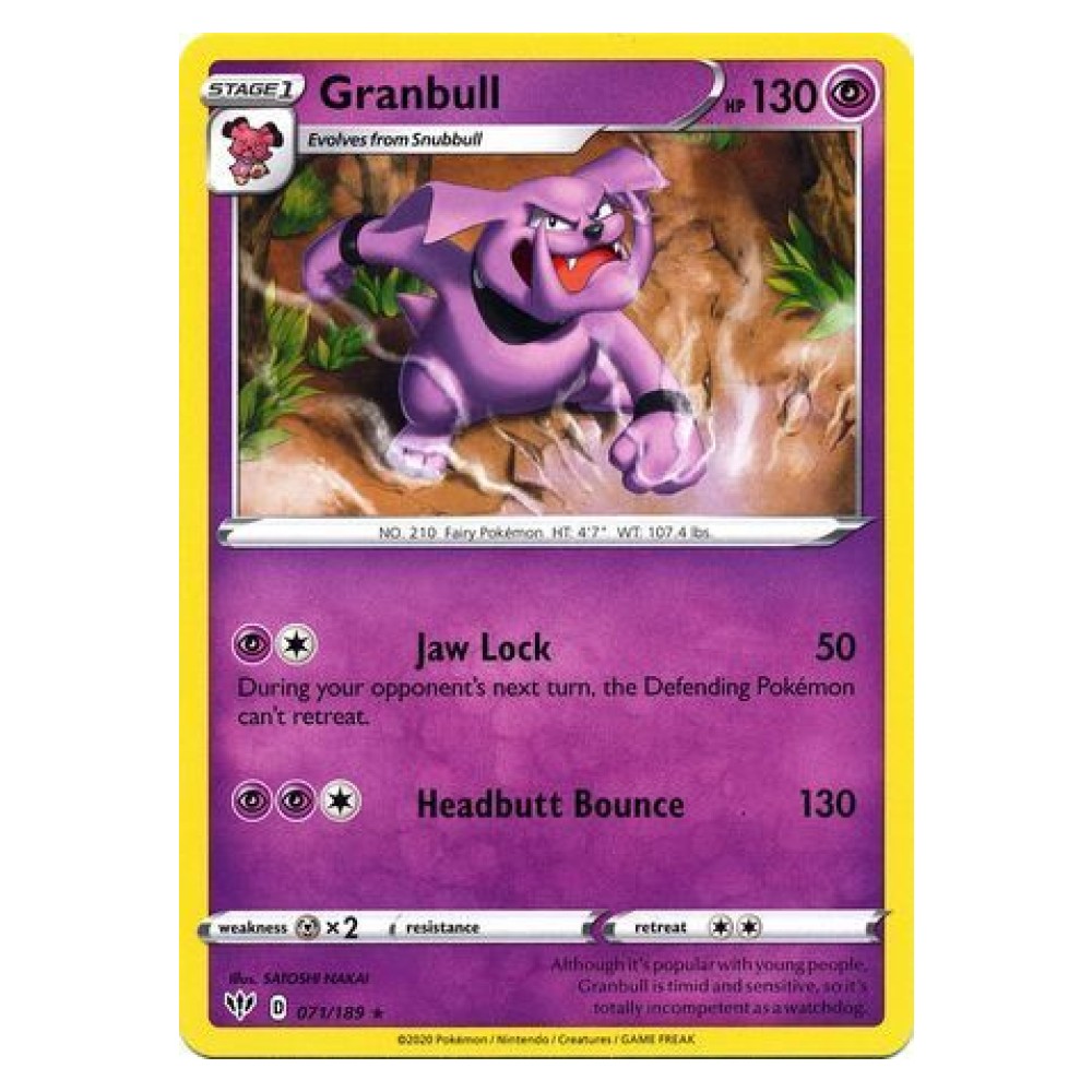 Granbull - 071/189 Granbull [Jaw Lock | Headbutt Bounce] - 071/189