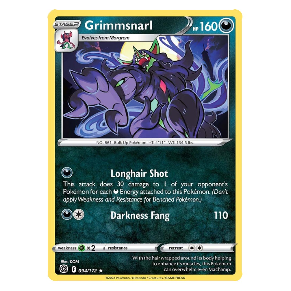 Grimmsnarl - 094/172 Grimmsnarl [Longhair Shot | Darkness Fang] - 094/172
