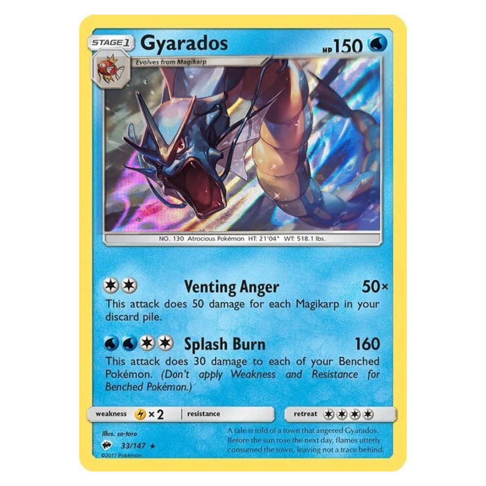 Gyarados - Holo Rare 33/147 Gyarados [Venting Anger | Splash Burn] - Holo Rare 33/147