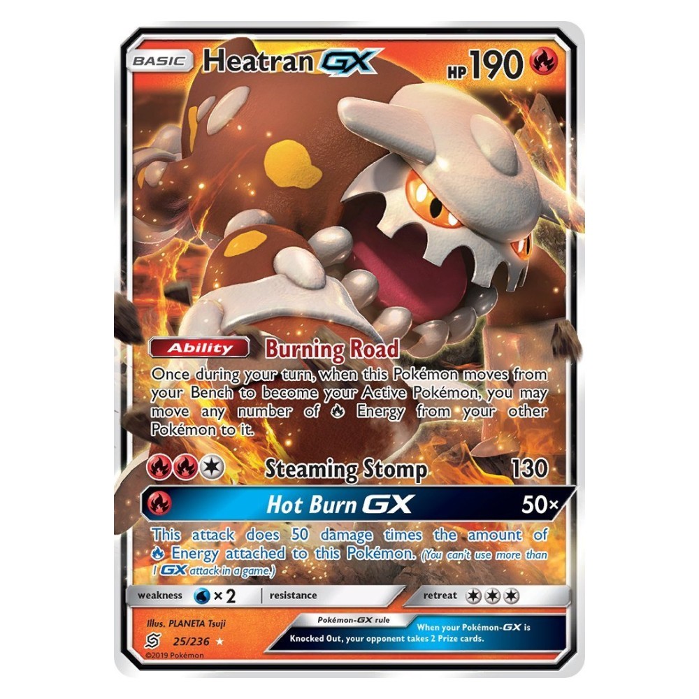 Heatran GX - Secret Rare 25/236 Heatran GX [Burning Road | Steaming Stomp | Hot Burn GX] - Secret Rare 25/236