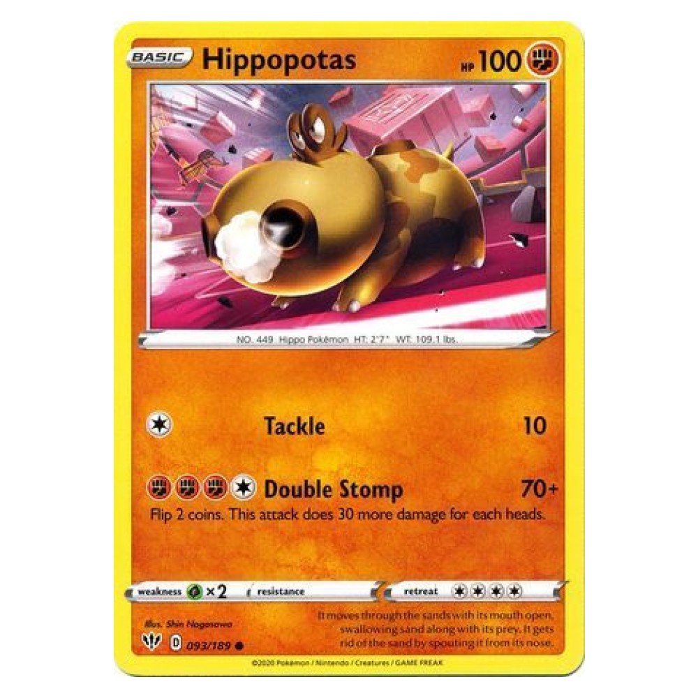 Hippopotas - 093/189 Hippopotas [Tackle | Double Stomp] - 093/189