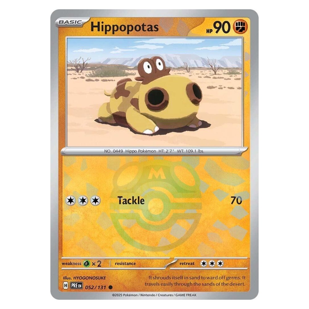 Hippopotas - Master Ball Reverse Holo | 052/131 