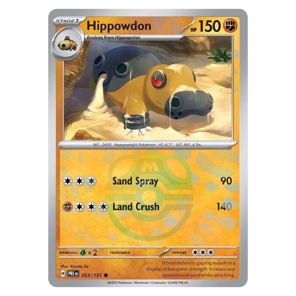 Hippowdon - Master Ball Reverse Holo | 053/131 