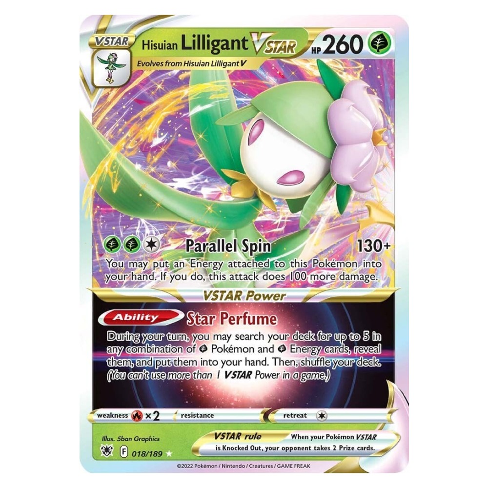 Hisuian Lilligant VSTAR - Ultra Rare 018/189 Lilligant di Hisui V ASTRO [Parallel Spin | Star Perfume] - Ultra Rare 018/189