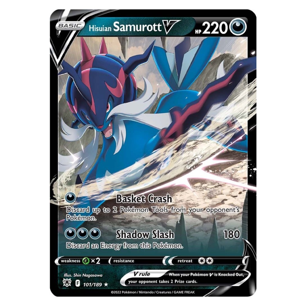 Hisuian Samurott V - Ultra Rare 101/189 Samurott di Hisui V [Basket Crash | Shadow Slash] - Ultra Rare 101/189
