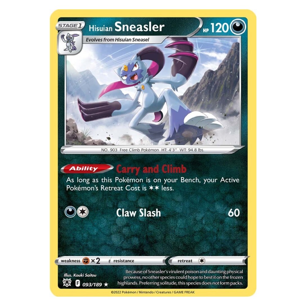 Hisuian Sneasler - Holo Rare 093/189 Sneasler di Hisui [Carry and Climb | Claw Slash] - Holo Rare 093/189