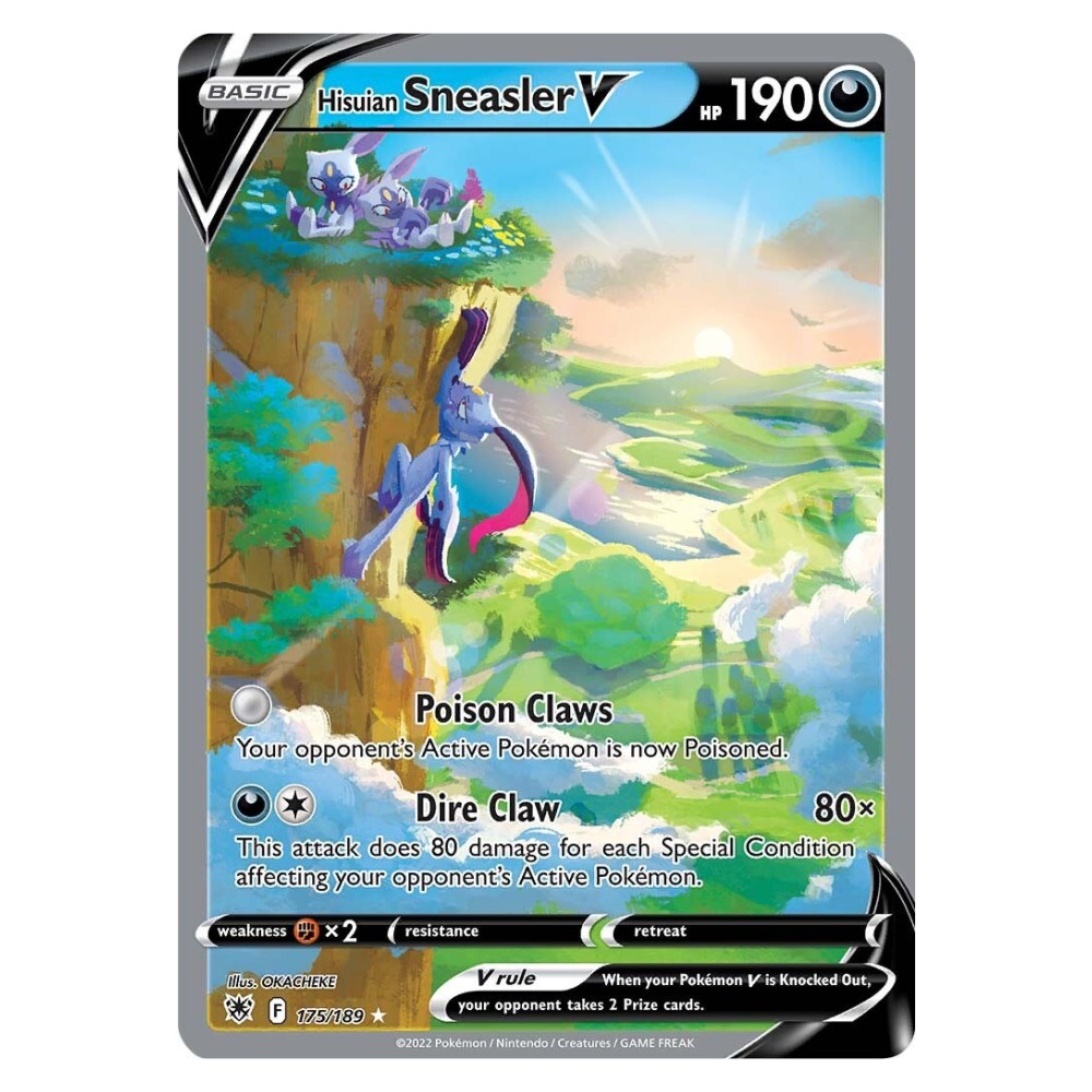 Hisuian Sneasler V - Ultra Rare 175/189 Sneasler di Hisui V [Poison Claws | Dire Claw] - Ultra Rare 175/189