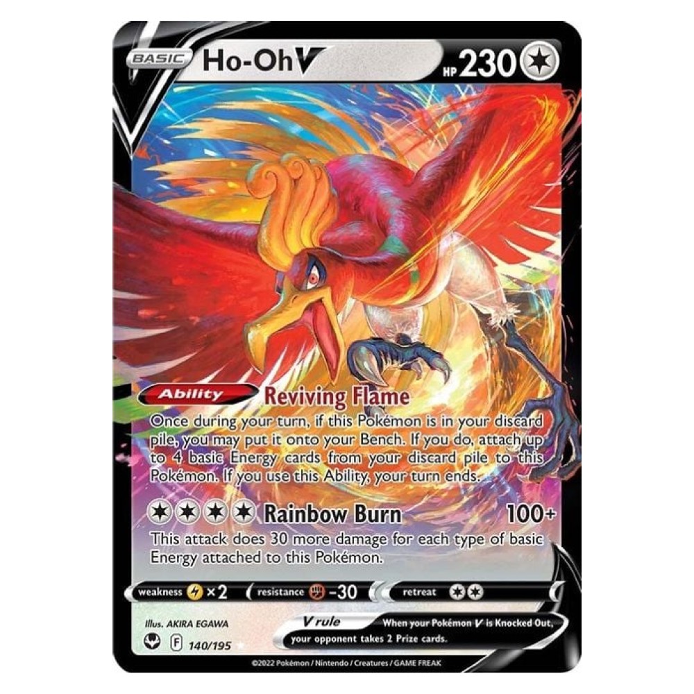Ho-Oh V - Ultra Rare 140/195 Ho-Oh V [Reviving Flame | Rainbow Burn] - Ultra Rare 140/195