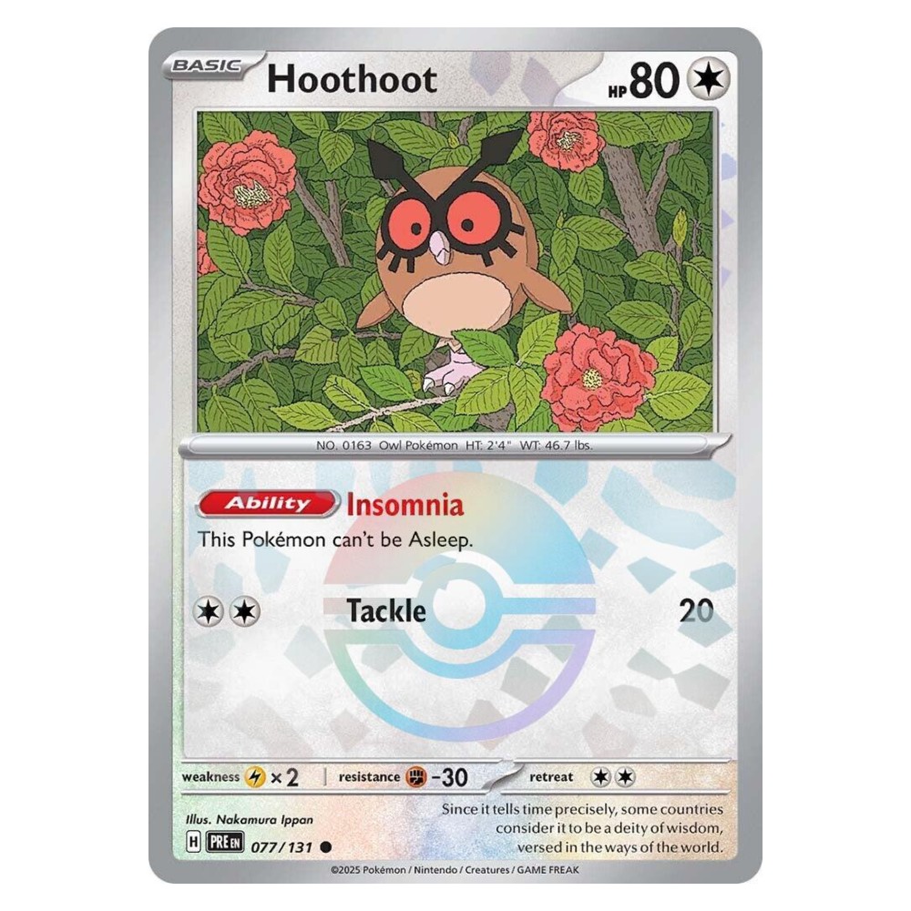 Hoothoot - Poké Ball Reverse Holo | 077/131 