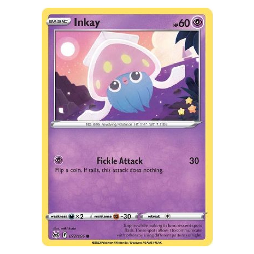 Inkay - 077/196 Inkay [Fickle Attack] - 077/196