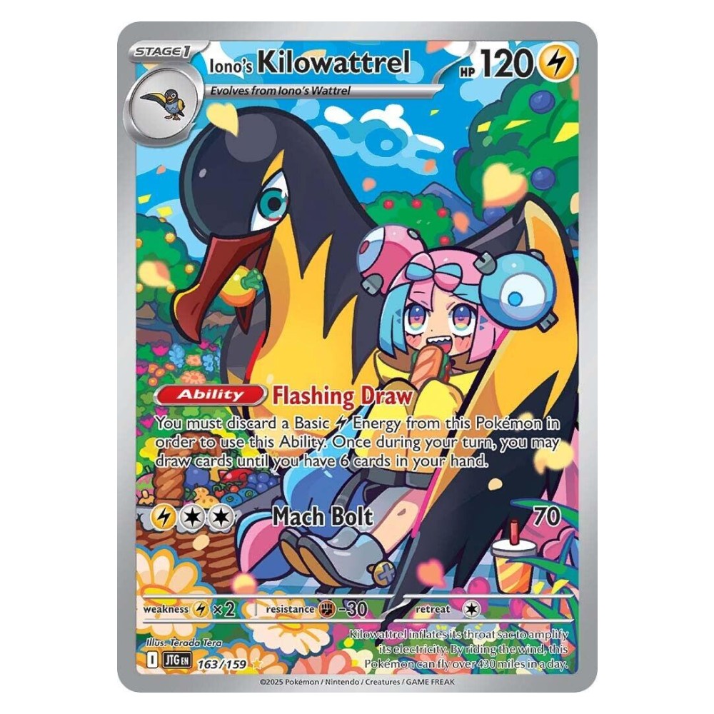 Iono's Kilowattrel - Illustration Rare | 163/159 Kilowattrel di Kissara - Illustration Rare | 163/159