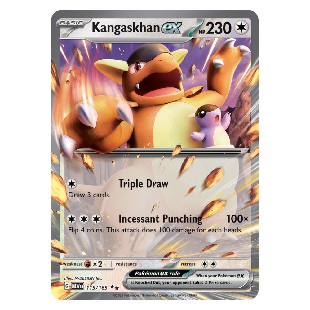 Kangaskhan ex - 115/165 Kangaskhan EX [Triple Draw | Kindred Kick] - 115/165