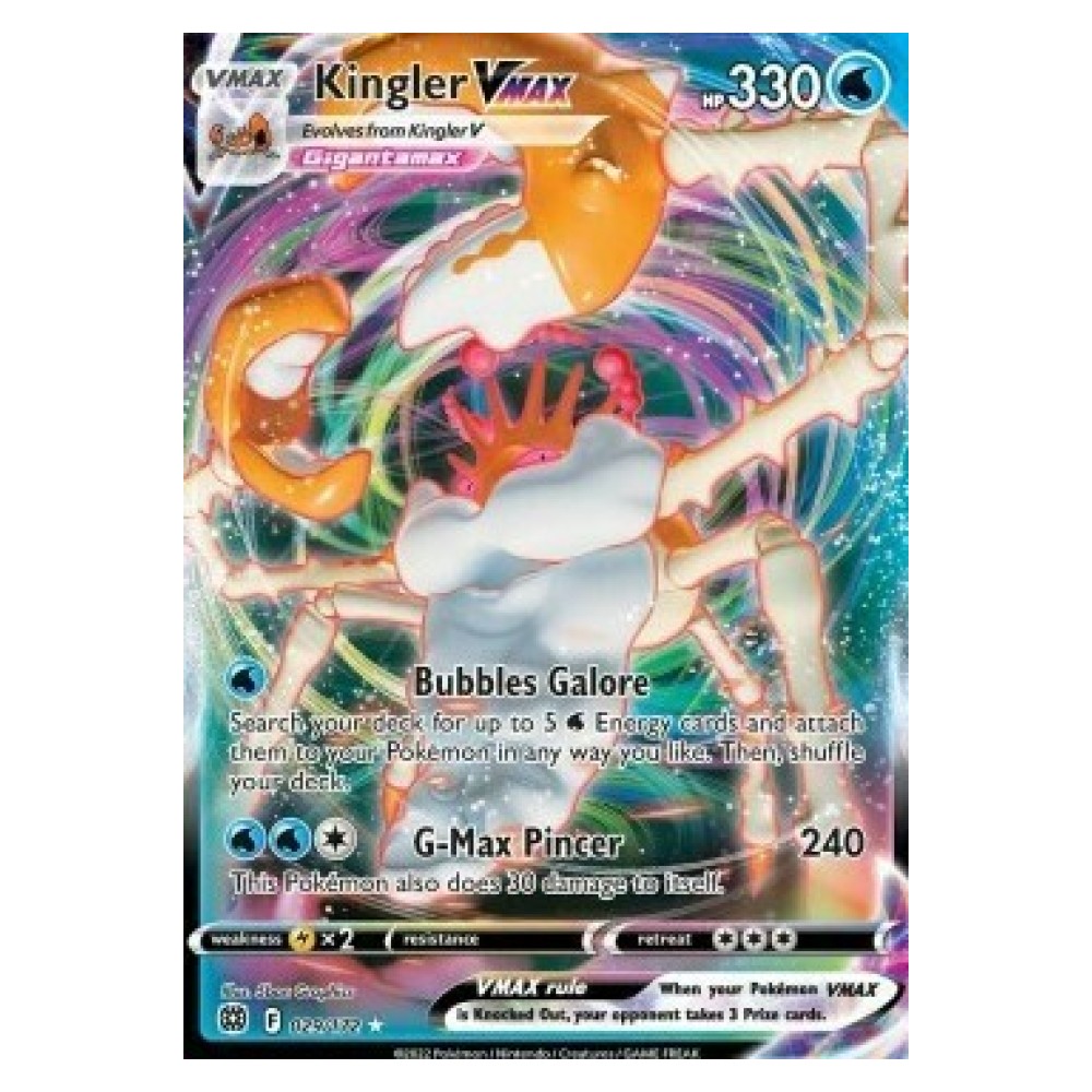 Kingler VMAX - Ultra-Rare 029/172 Kingler VMAX [Bubbles Galore | G-Max Pincer] - Ultra-Rare 029/172