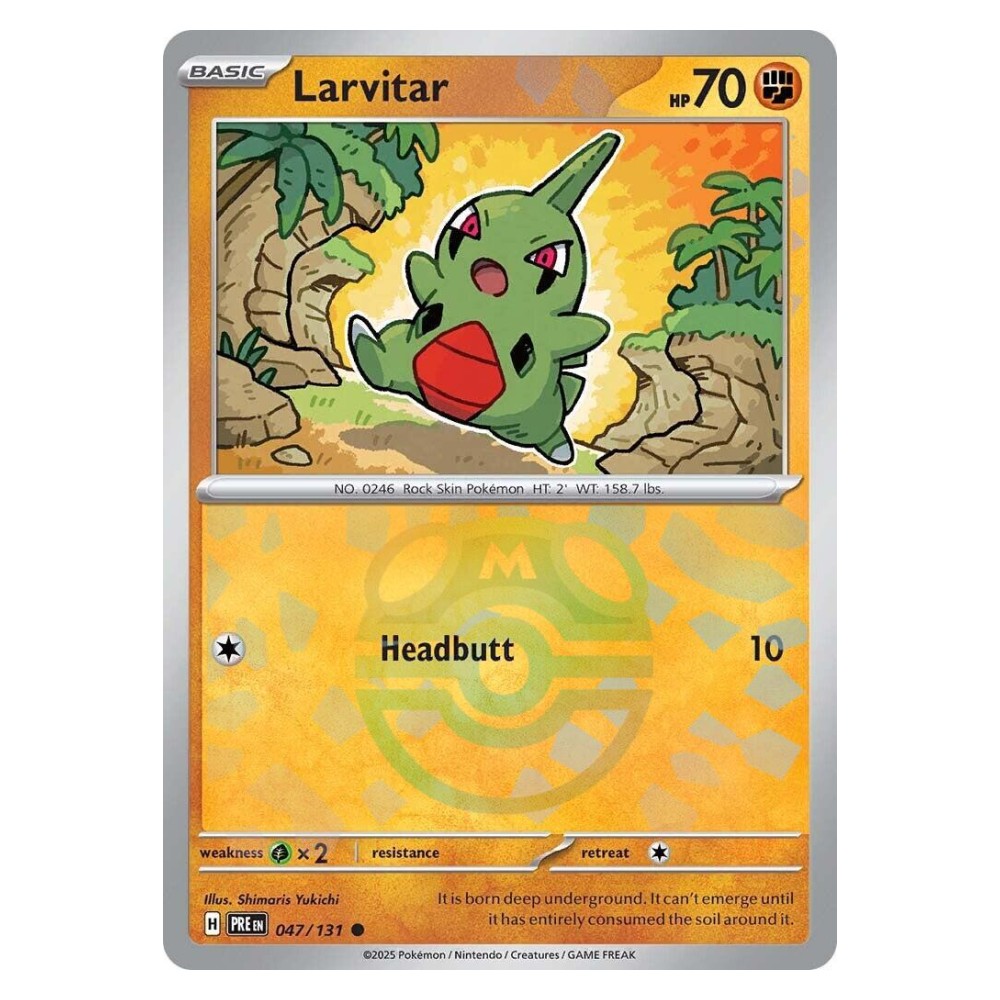 Larvitar - Master Ball Reverse Holo | 047/131 