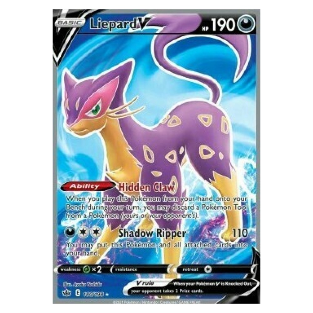 Liepard V - Ultra Rare 180/198 Liepard V [Hidden Claw | Shadow Ripper] - Ultra Rare 180/198