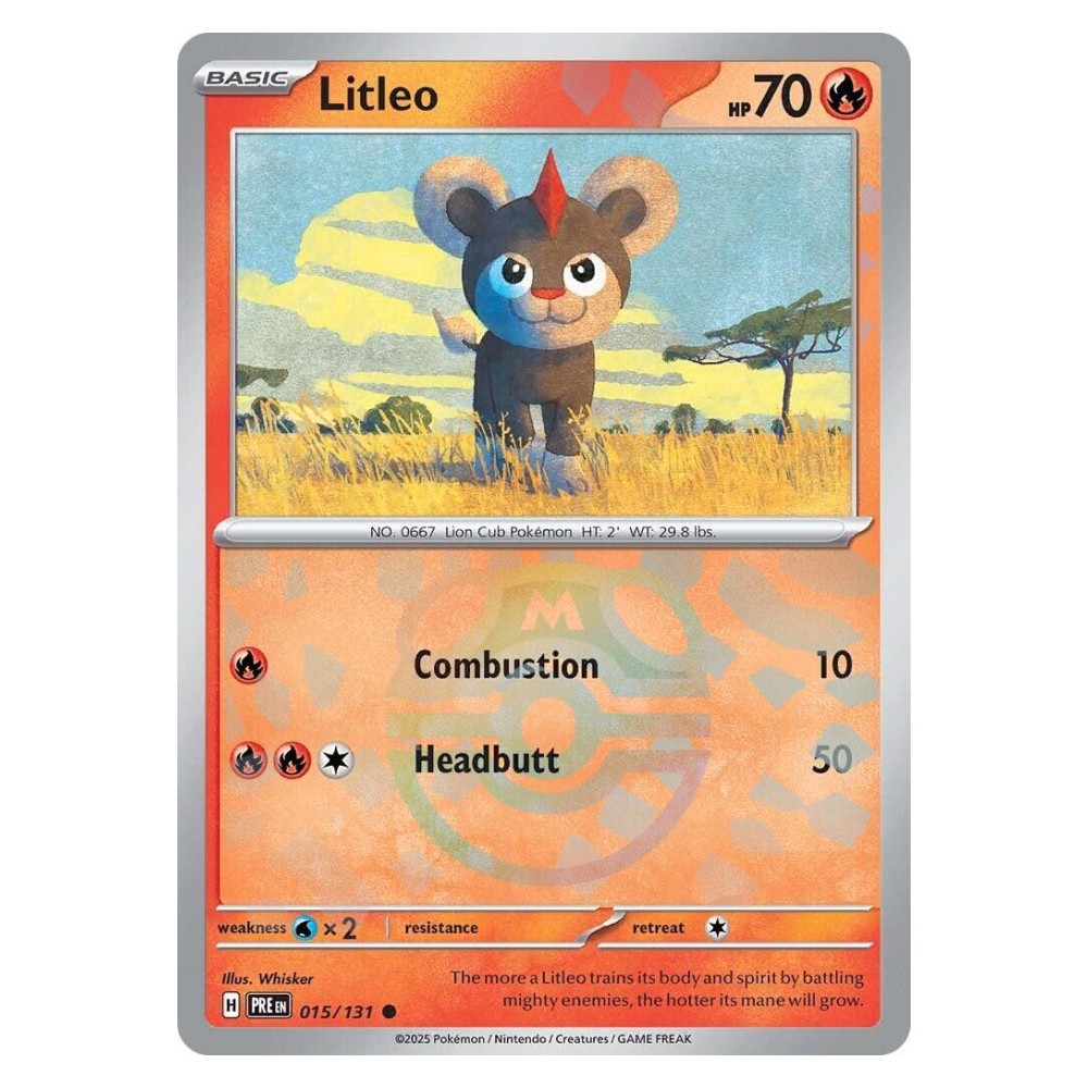 Litleo - Master Ball Reverse Holo | 015/131 