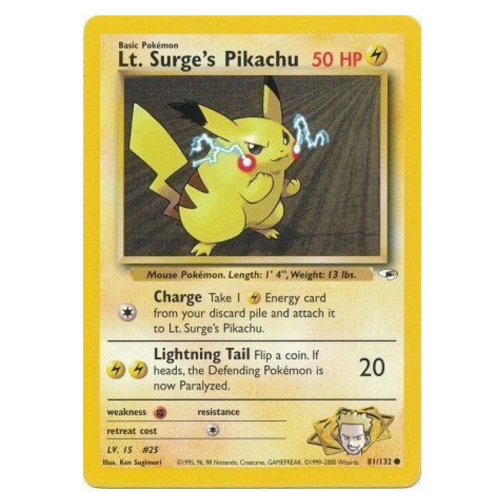 Lt. Surge's Pikachu - 81/132 