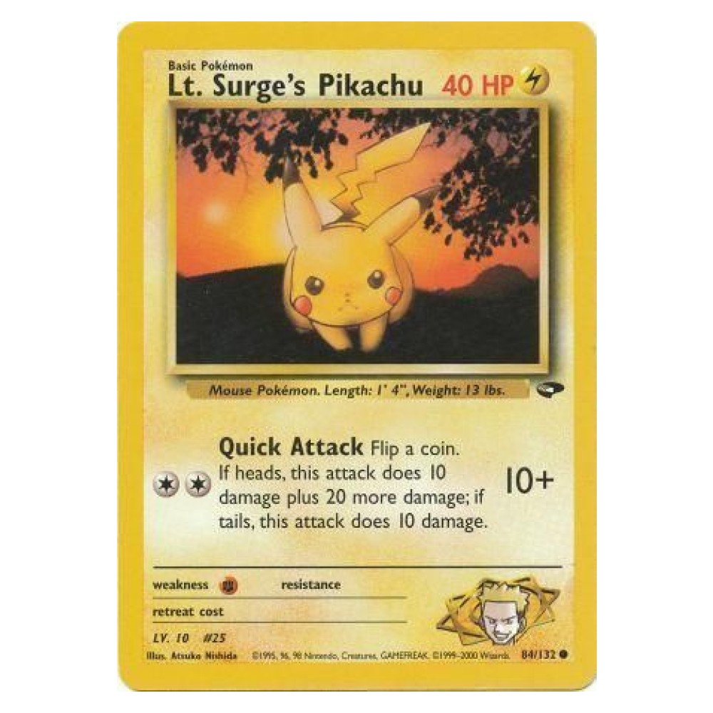 Lt. Surge's Pikachu - 84/132 