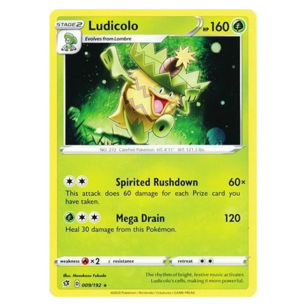 Ludicolo - 009/192 Ludicolo [Spirited Rushdown | Mega Drain] - 009/192