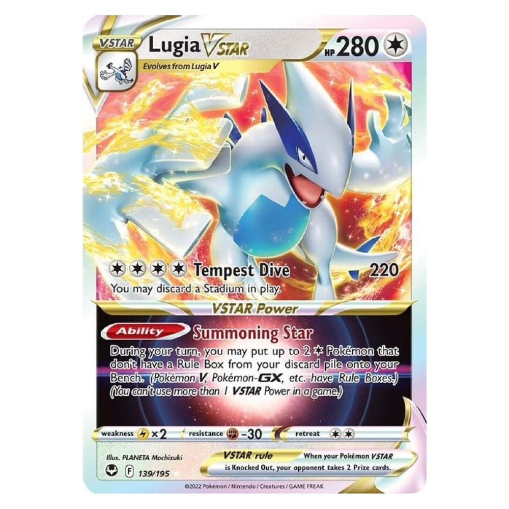 Lugia VSTAR - Ultra Rare 139/195 Lugia V ASTRO [Tempest Dive | Summoning Star] - Ultra Rare 139/195