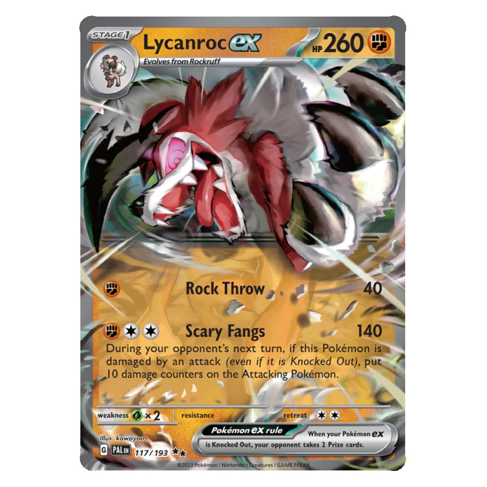 Lycanroc ex - 117/193 Lycanroc ex [Rock Throw | Scary Fang] - 117/193