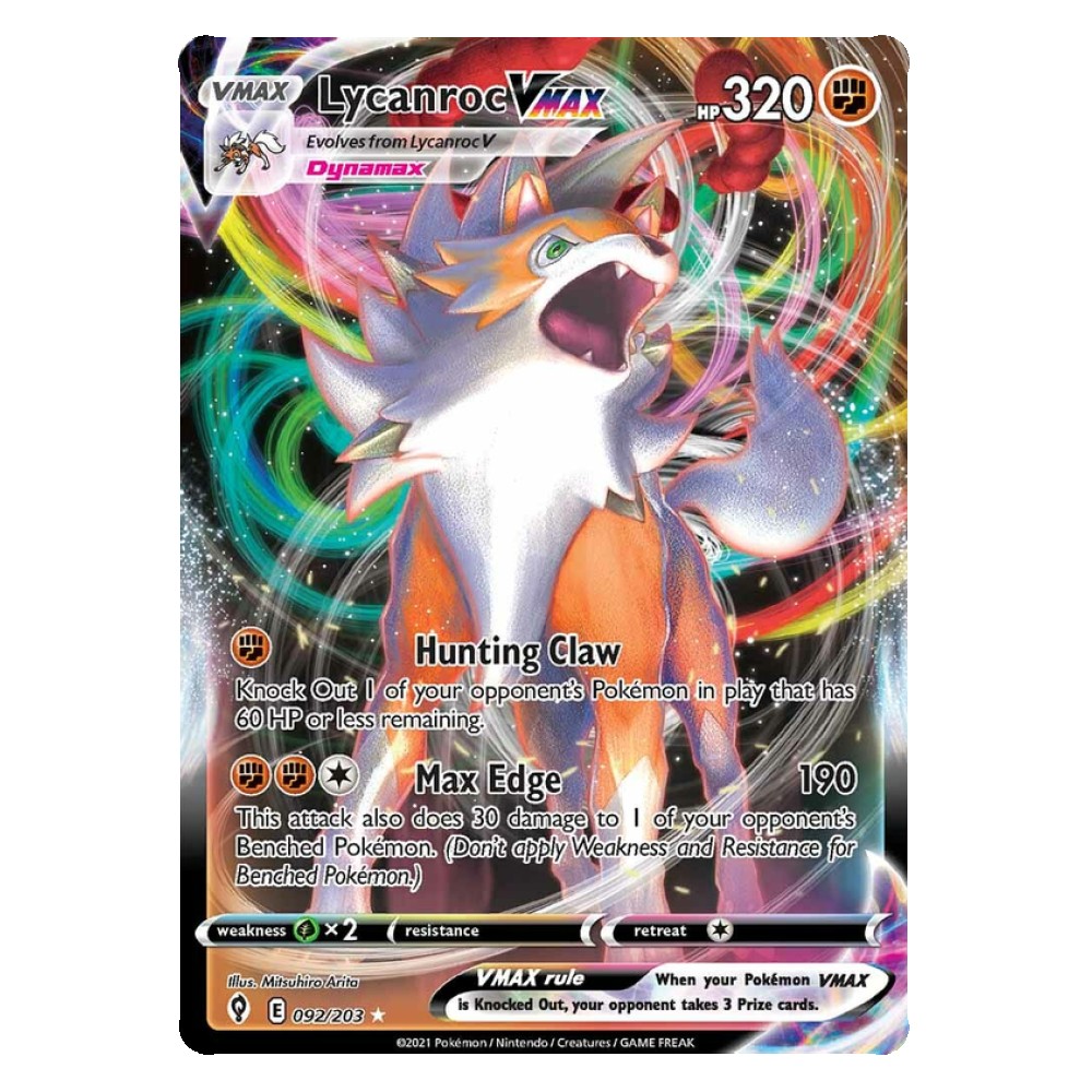 Lycanroc VMAX - 092/203 Lycanroc VMAX [Artiglio Implacabile | Dynafendente] - 092/203